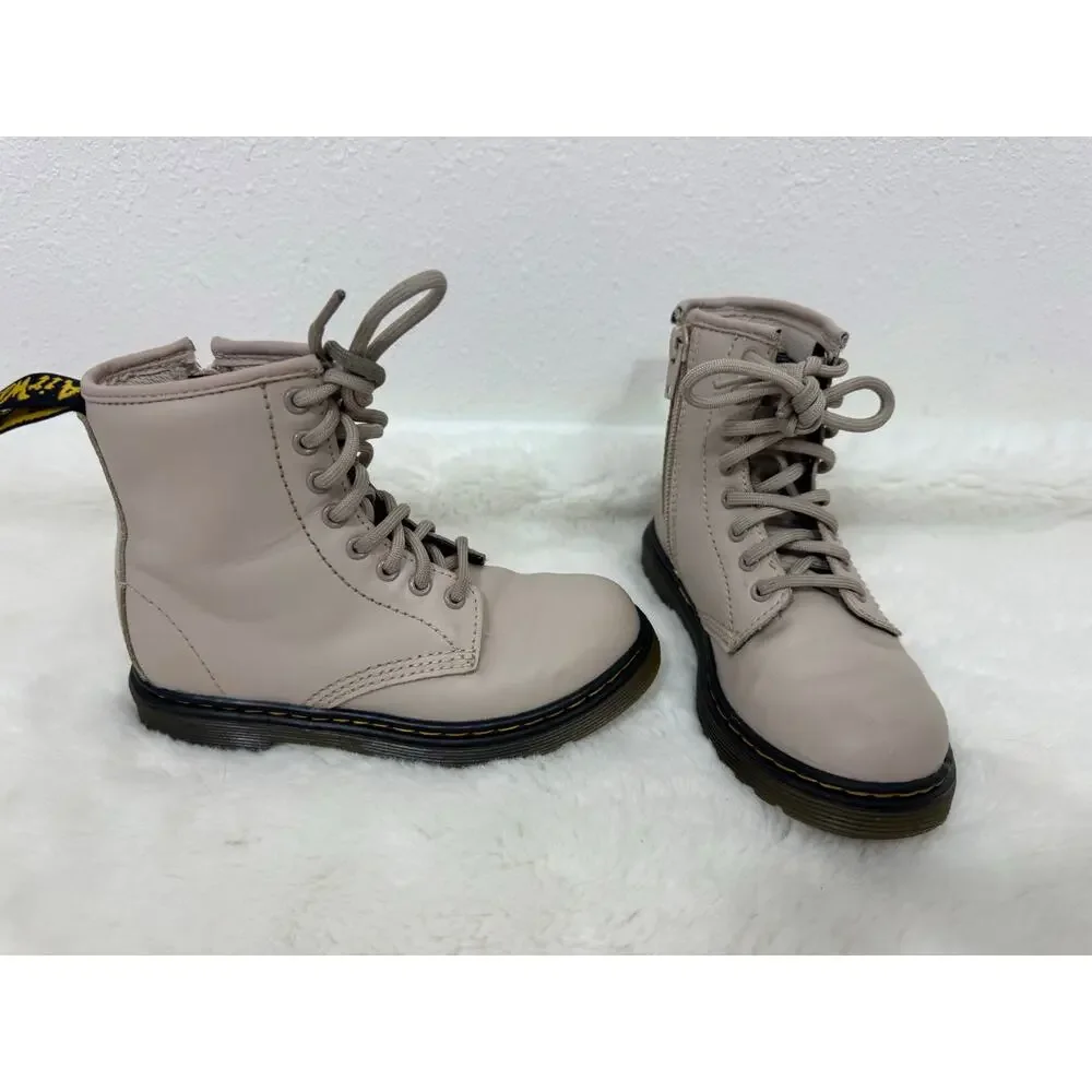 Dr. Martens 1460 Kids Size 11 Taupe Leather Combat Boots